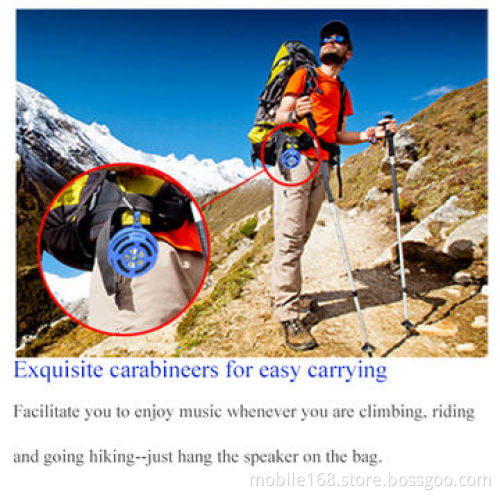 Bluetooth sports speaker, 4.1 version, TF card, torch and carabiner
